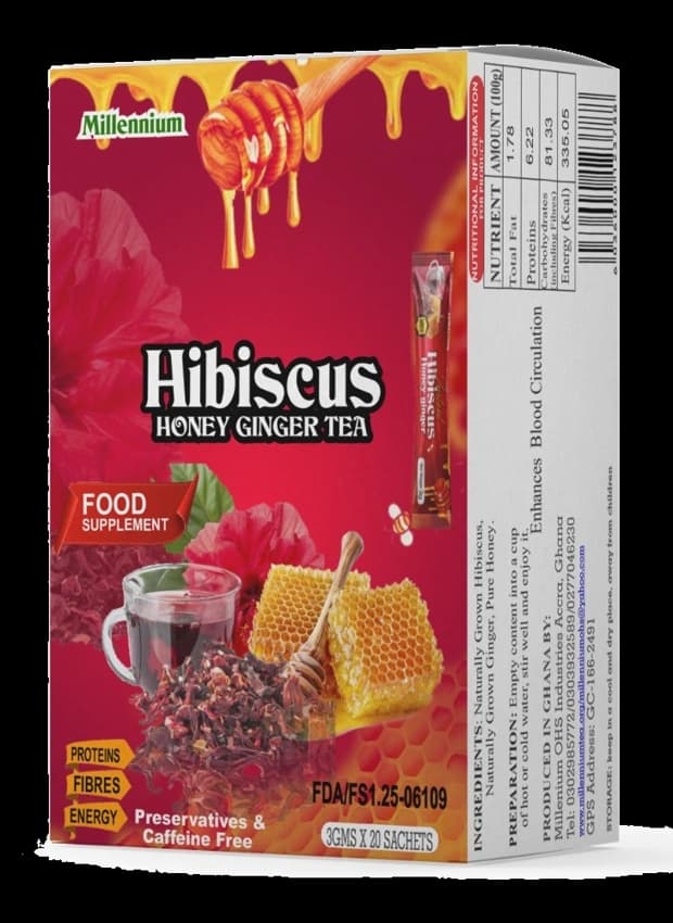 Original Millennium Hibiscus Honey Ginger packaging