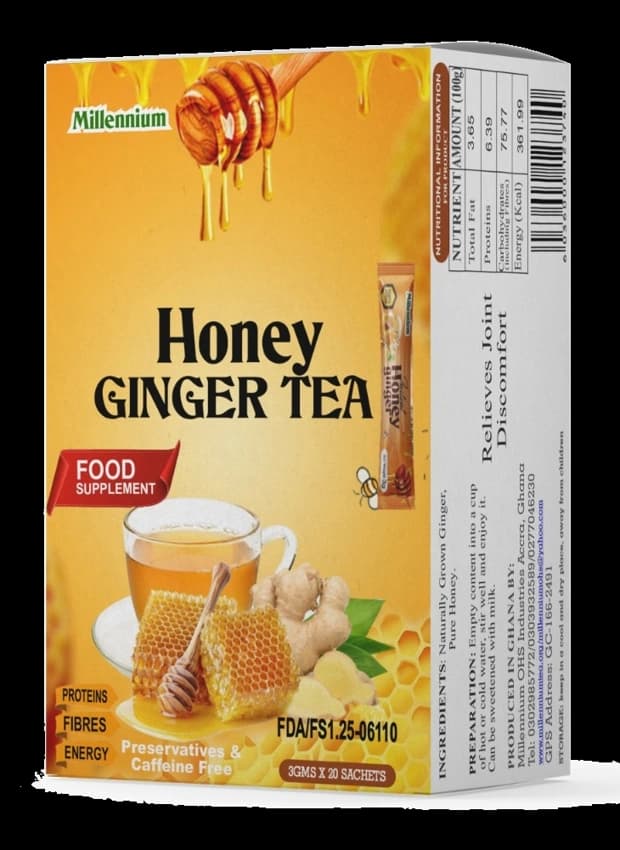 Original Millennium Honey Ginger packaging