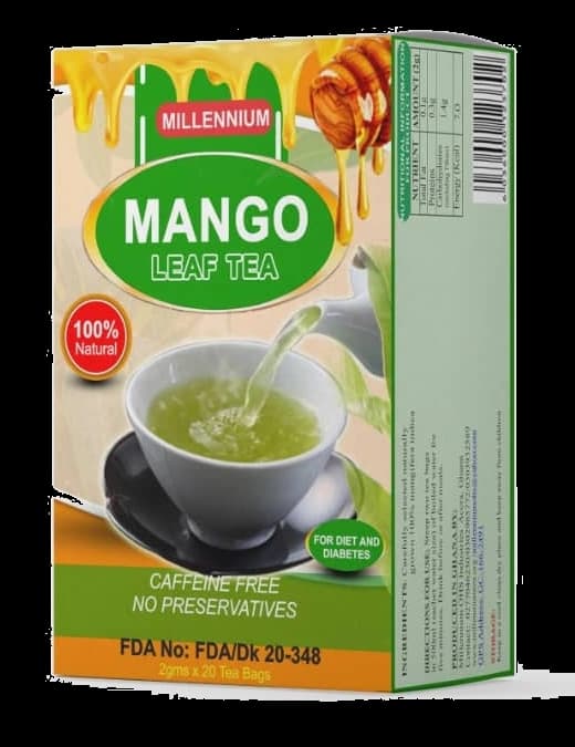 Original Millennium Mango Leaf Tea packaging