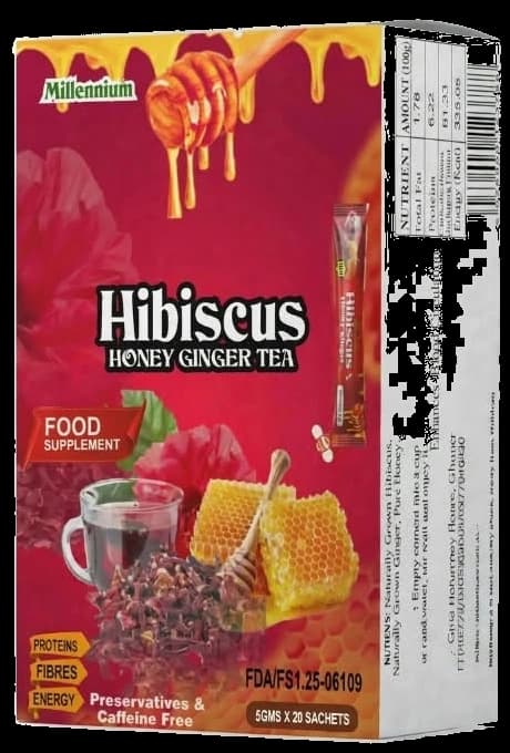 Original Millennium Hibiscus Honey Ginger packaging
